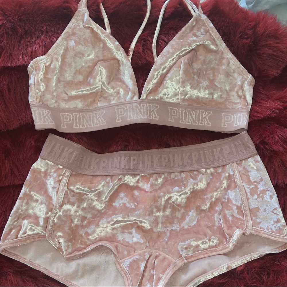 Pink Velvety Set